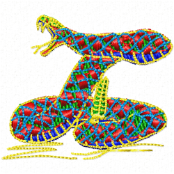 Snake Embroidery Design 7